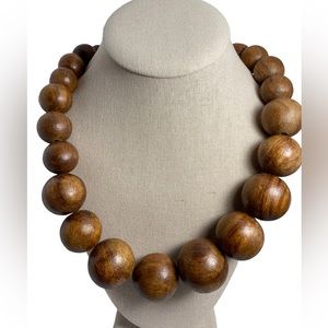 Wood bead necklace